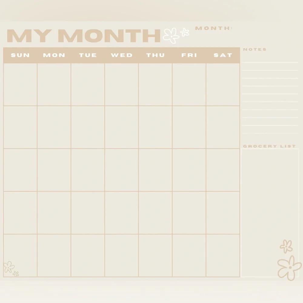 Fridge calendar size 14x12 comes with magnets